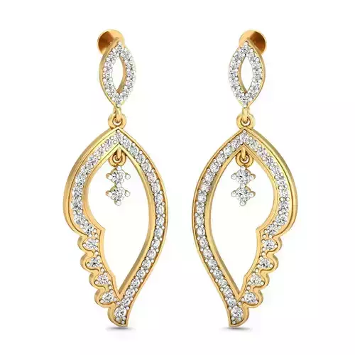 Women long earrings 3dm stl render detail 3D print model