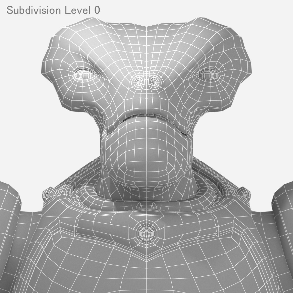 Alien in armored suit Low-poly 3D model_13