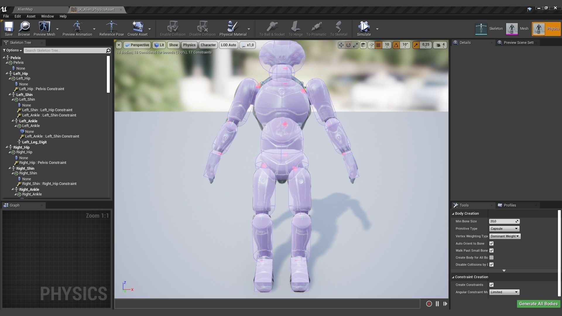 Alien in armored suit Low-poly 3D model_4