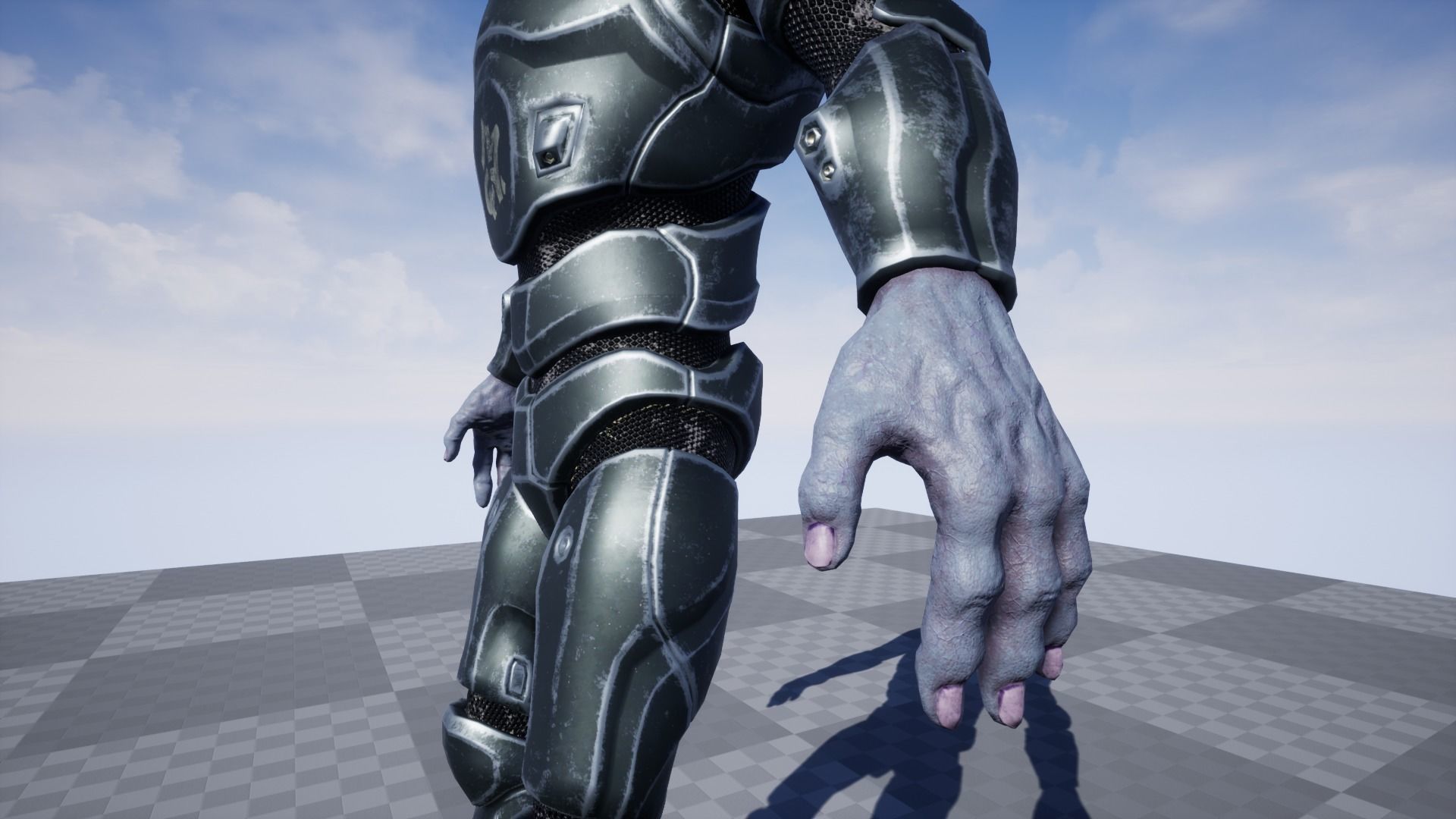 Alien in armored suit Low-poly 3D model_24