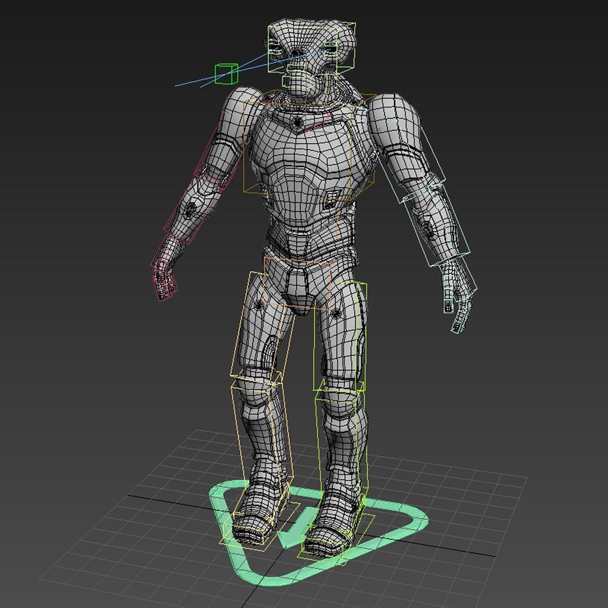 Alien in armored suit Low-poly 3D model_15