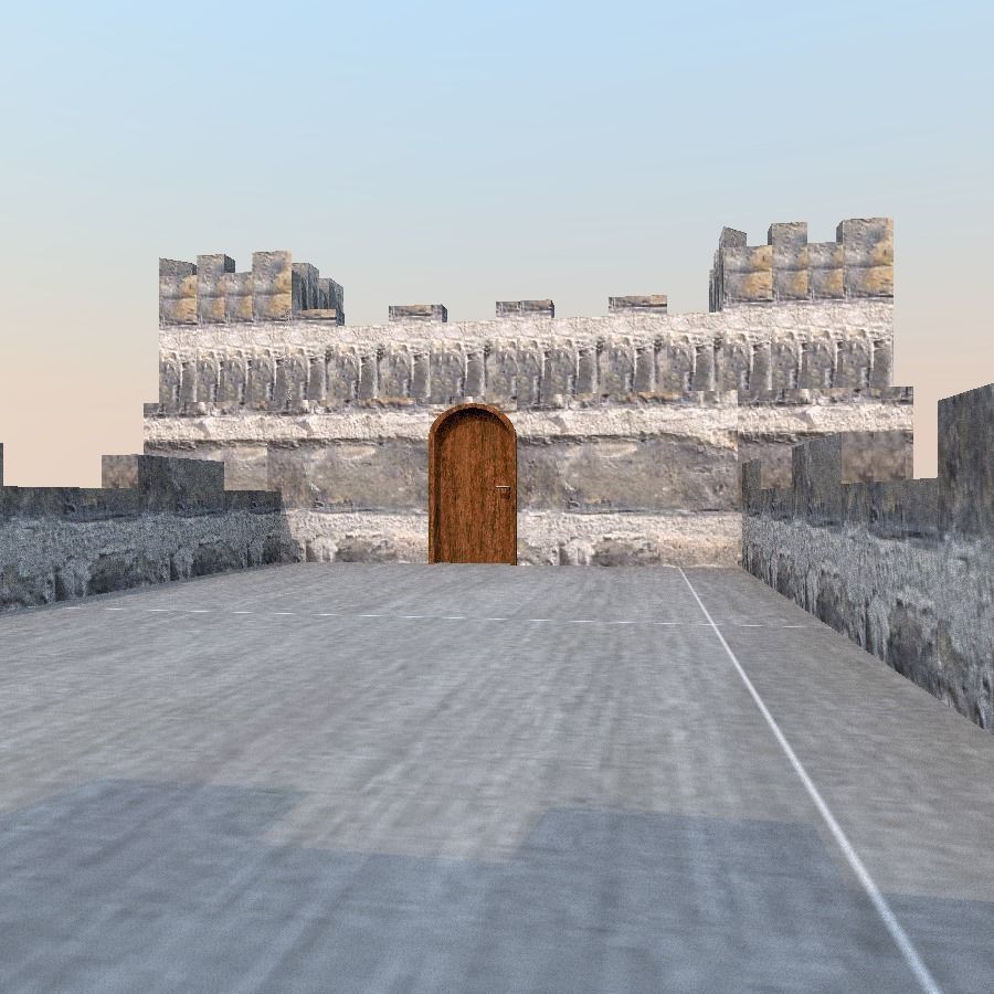 Medieval Entrance Tower Gate 3D model_8