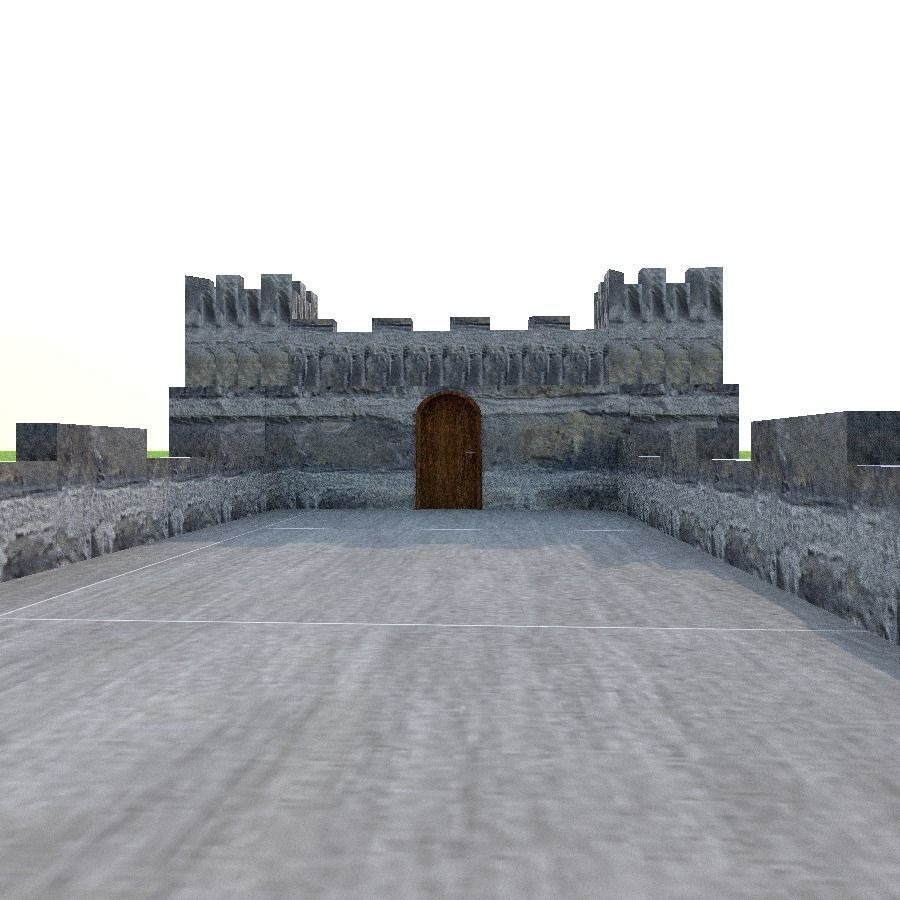 Medieval Entrance Tower Gate 3D model_9