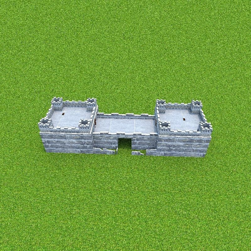 Medieval Entrance Tower Gate 3D model_15