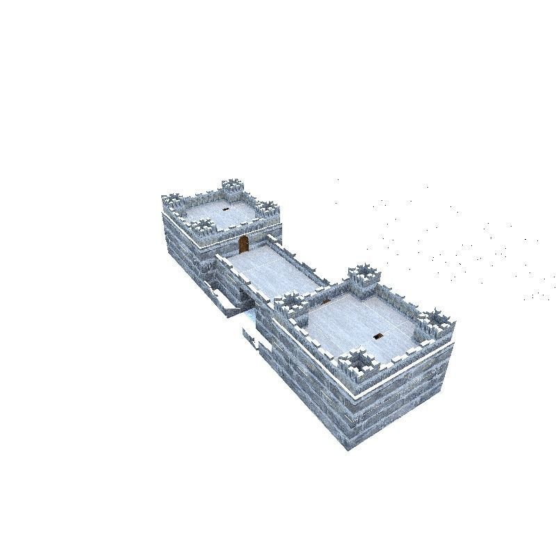 Medieval Entrance Tower Gate 3D model_23