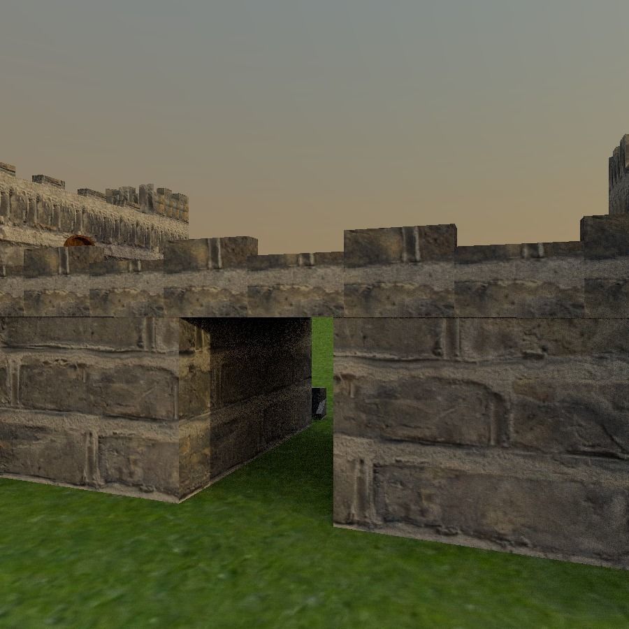 Medieval Entrance Tower Gate 3D model_12