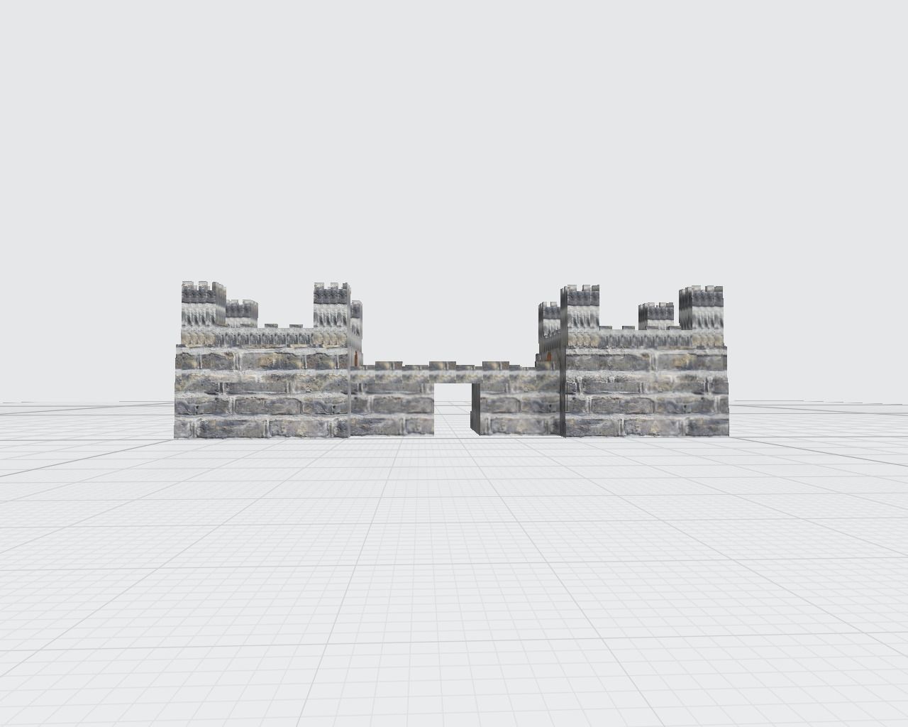 Medieval Entrance Tower Gate 3D model_25