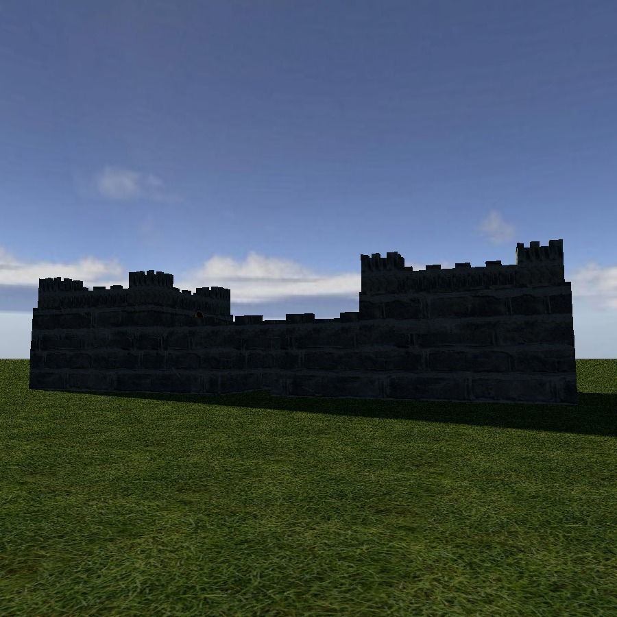 Medieval Entrance Tower Gate 3D model_17