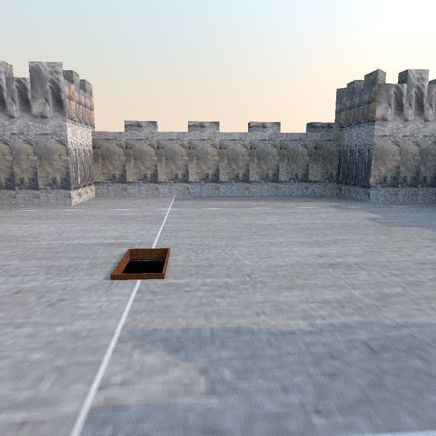 Medieval Entrance Tower Gate 3D model_10