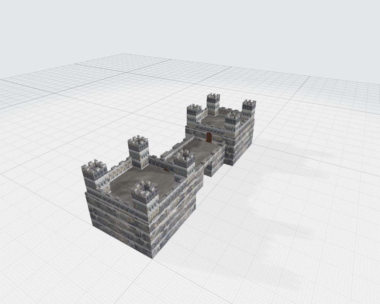 Medieval Entrance Tower Gate 3D model_26