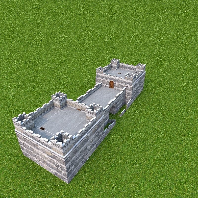 Medieval Entrance Tower Gate 3D model_14