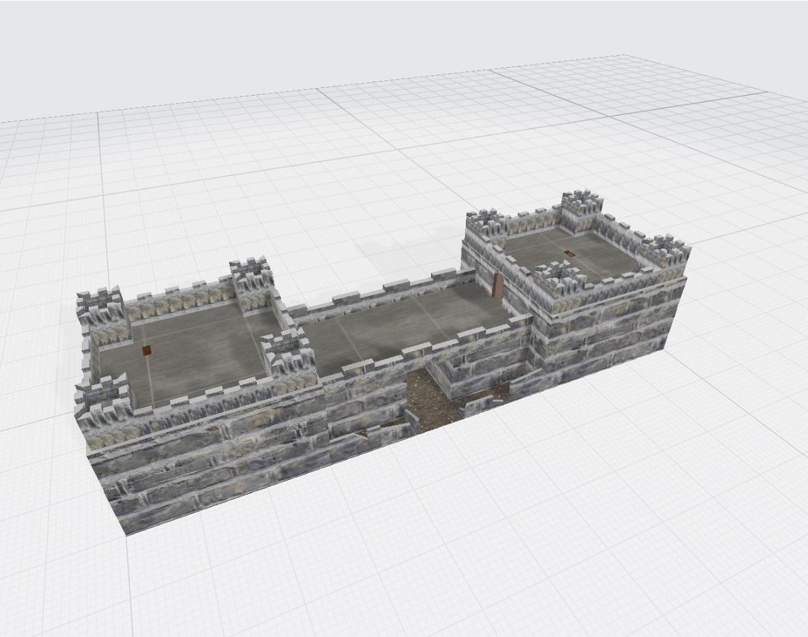 Medieval Entrance Tower Gate 3D model_24