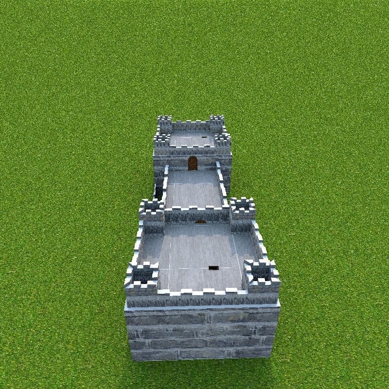 Medieval Entrance Tower Gate 3D model_13