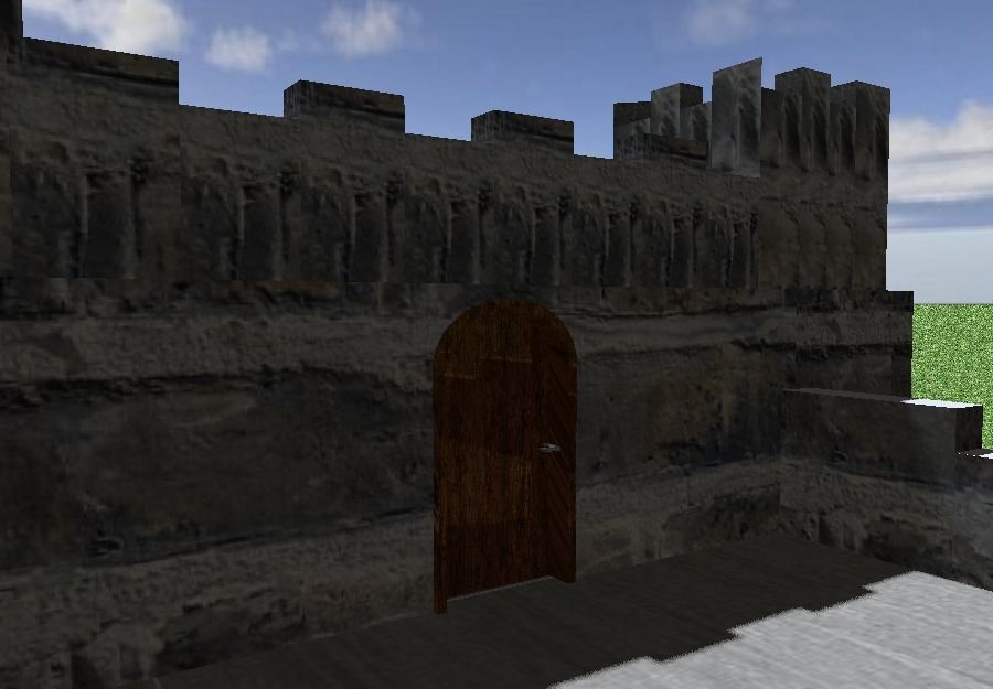 Medieval Entrance Tower Gate 3D model_3