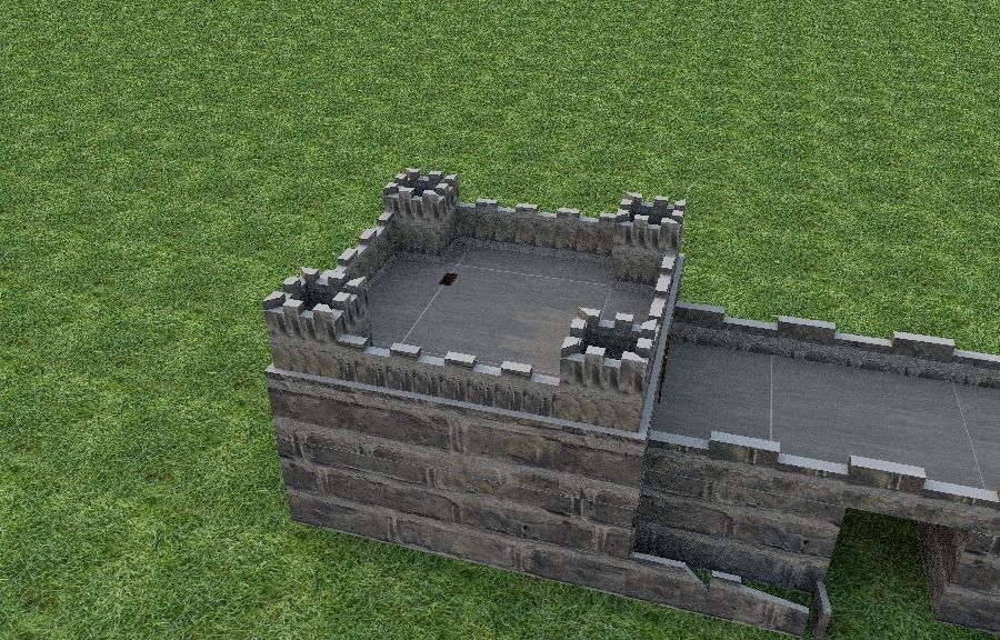 Medieval Entrance Tower Gate 3D model_4