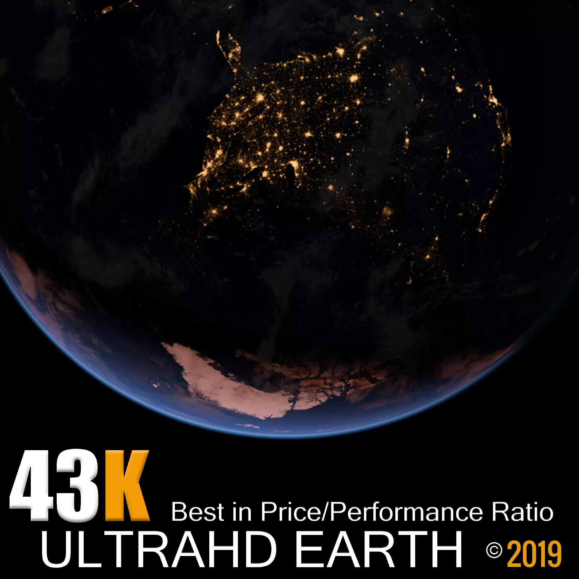 Planet Earth 43K Photorealistic Blue Marble from Space 3D model