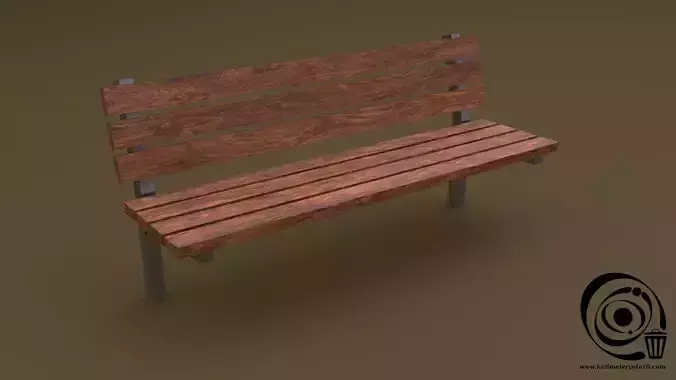 Bench 38 Low-poly 3D model