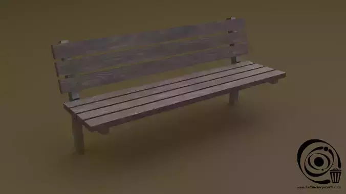 Bench 39 Low-poly 3D model