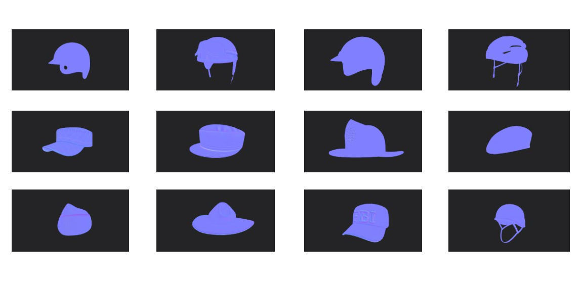 Hats and Helmet Pack 4 3D model_19
