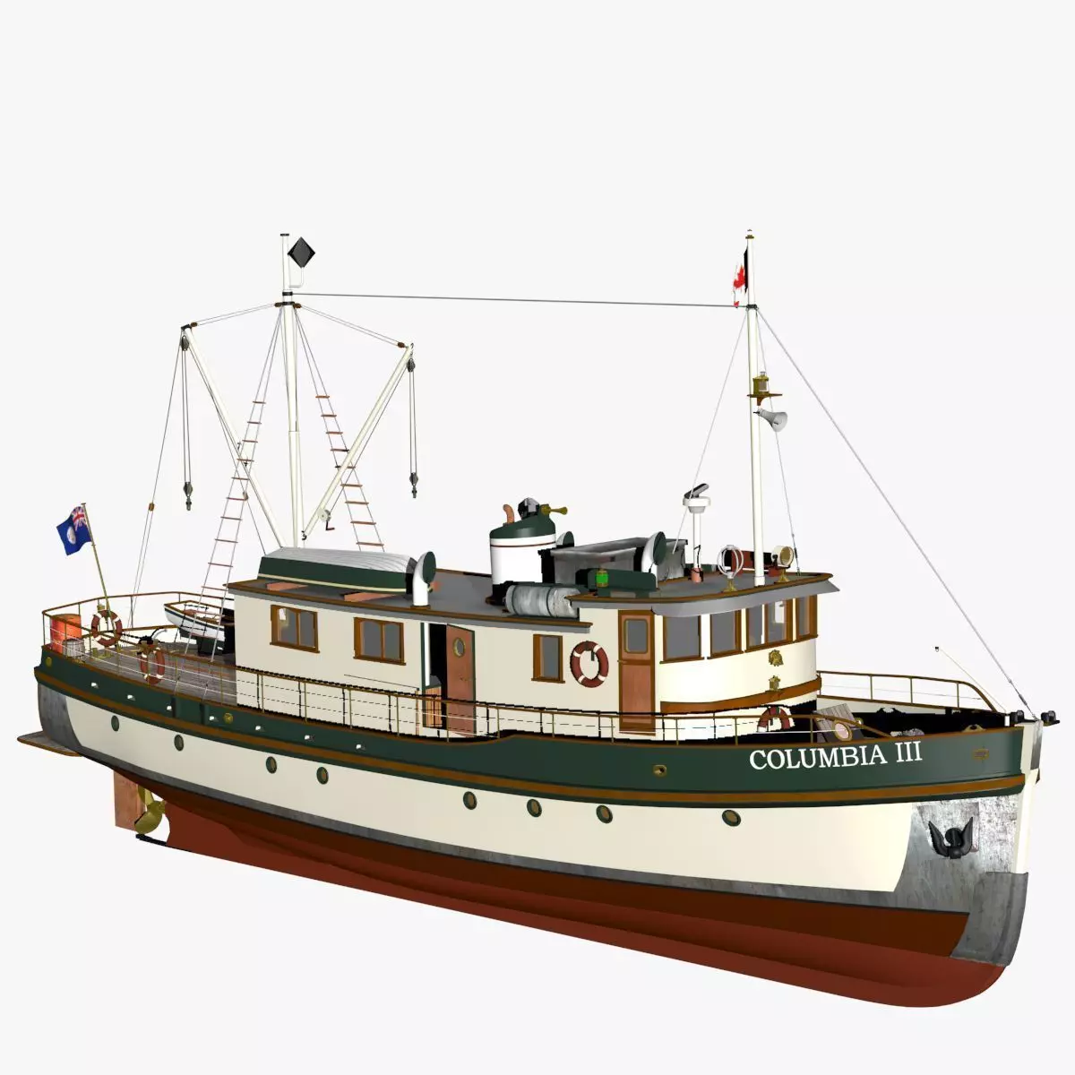 Columbia Mission Boat  3D model_0