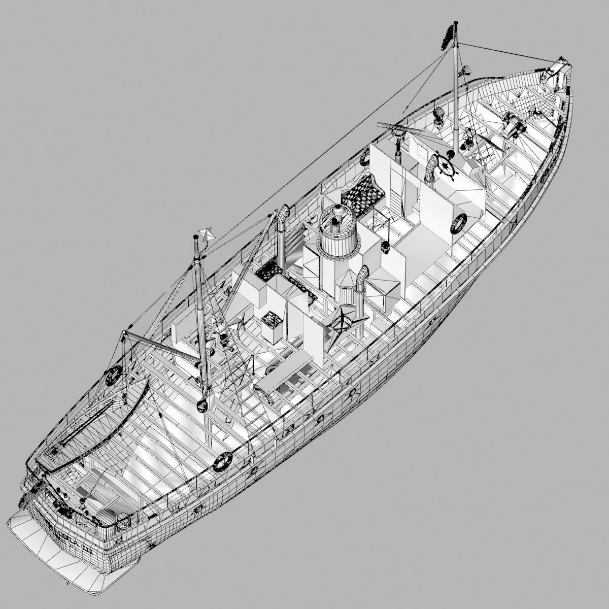Columbia Mission Boat  3D model_7