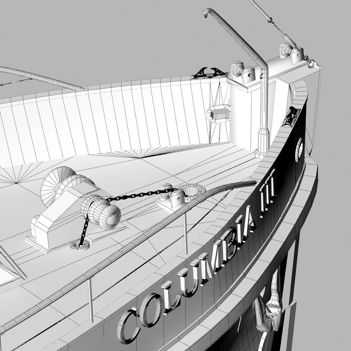 Columbia Mission Boat  3D model_4