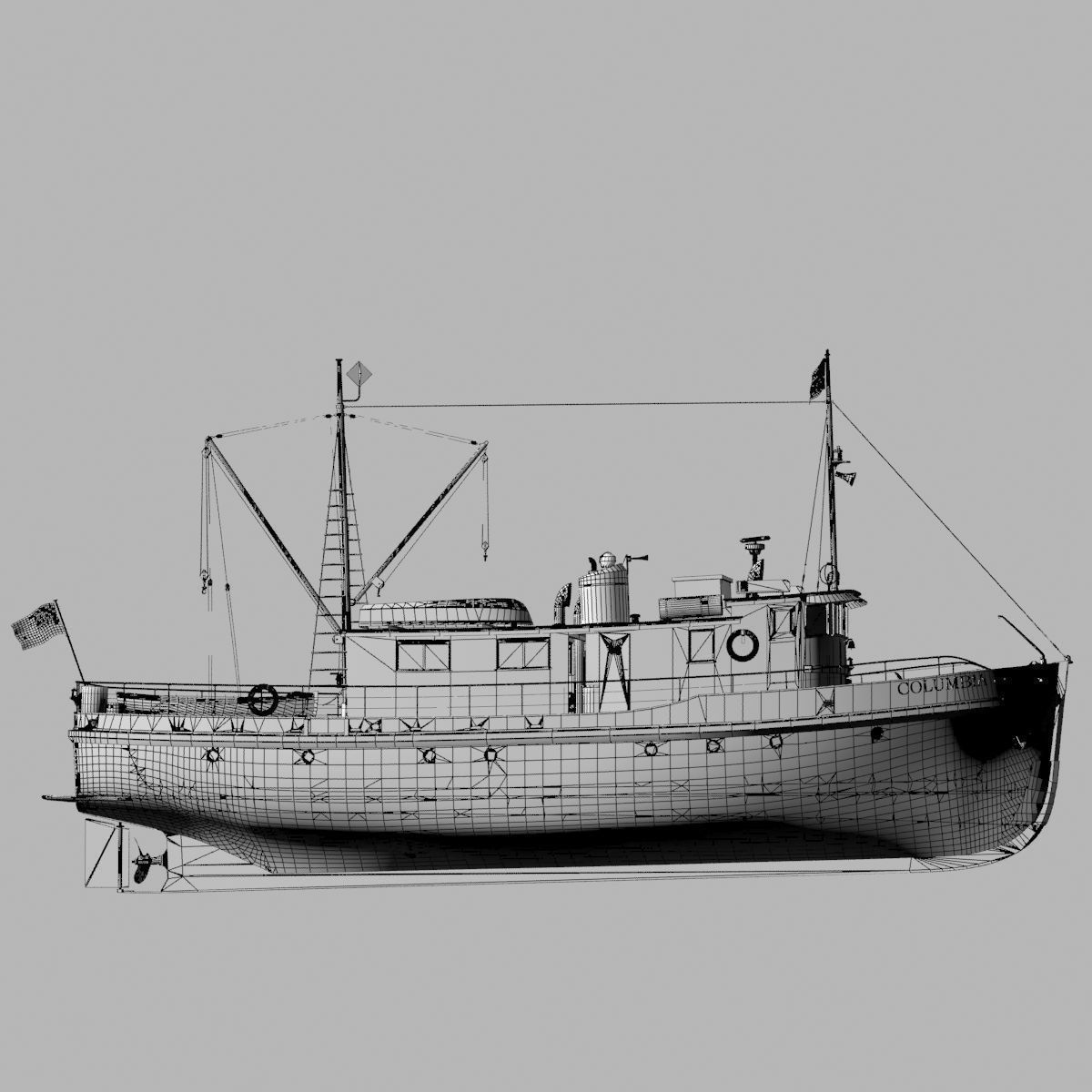 Columbia Mission Boat  3D model_5