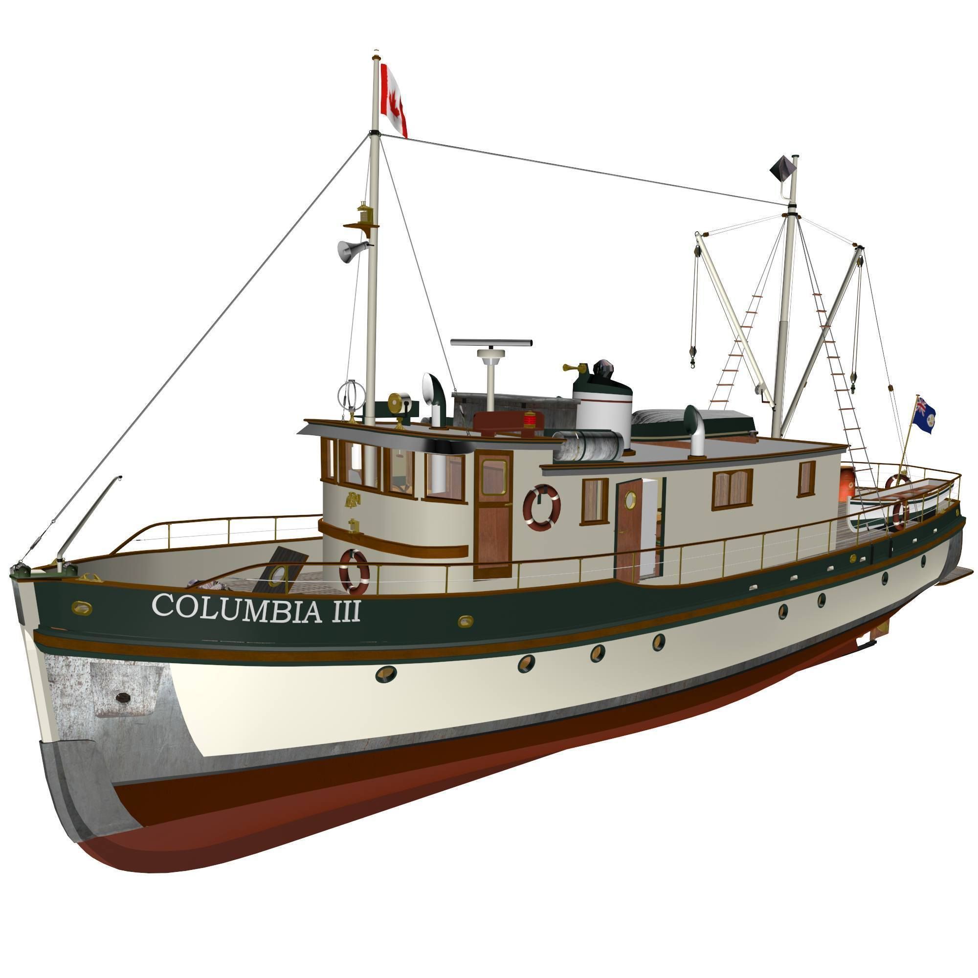 Columbia Mission Boat  3D model_17