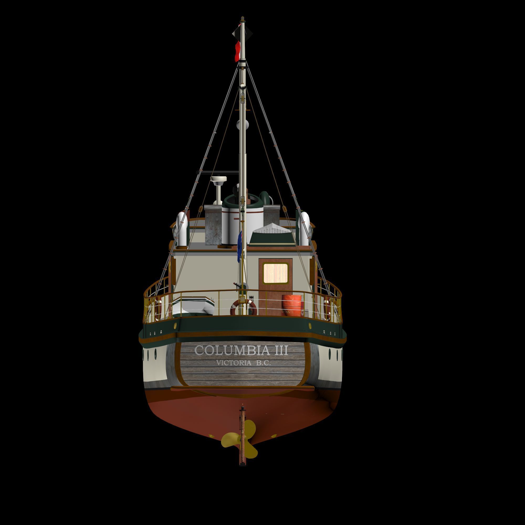 Columbia Mission Boat  3D model_28