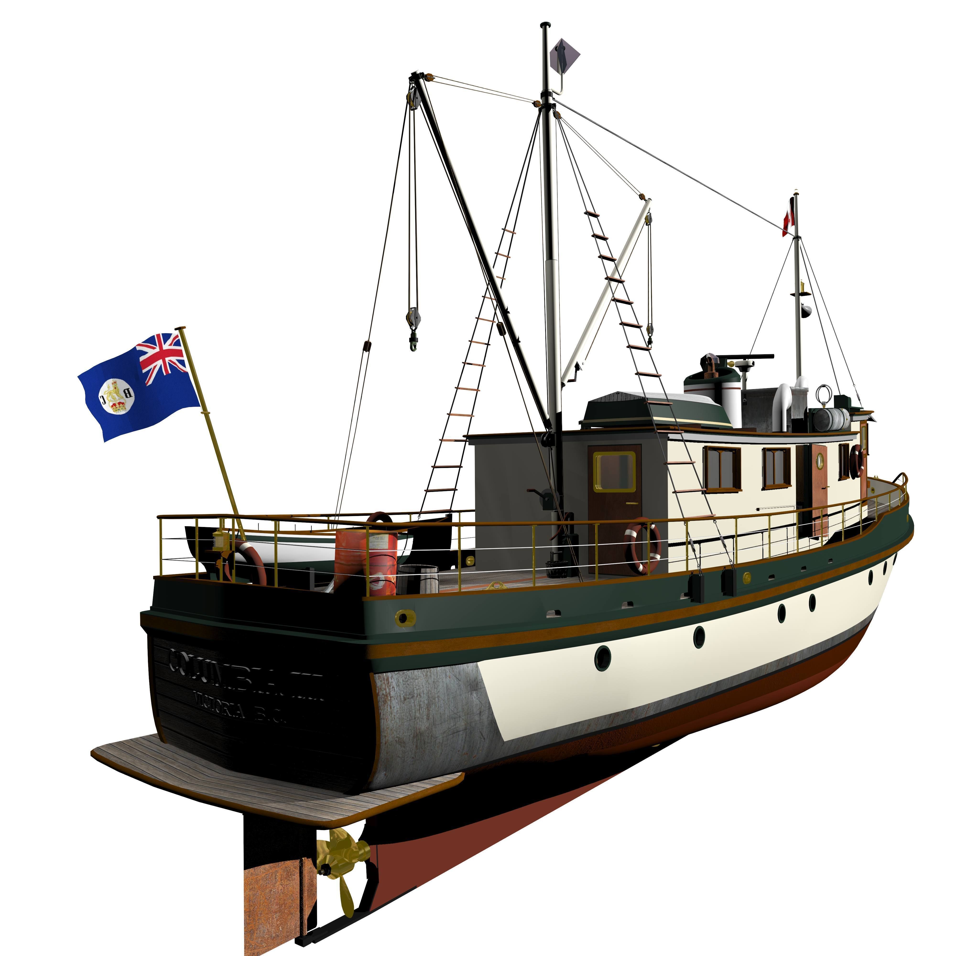 Columbia Mission Boat  3D model_34