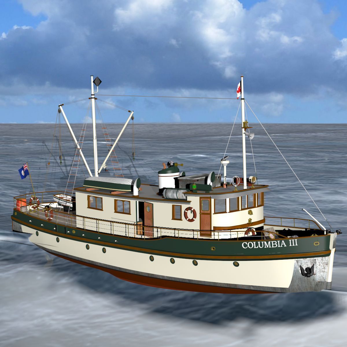 Columbia Mission Boat  3D model_1