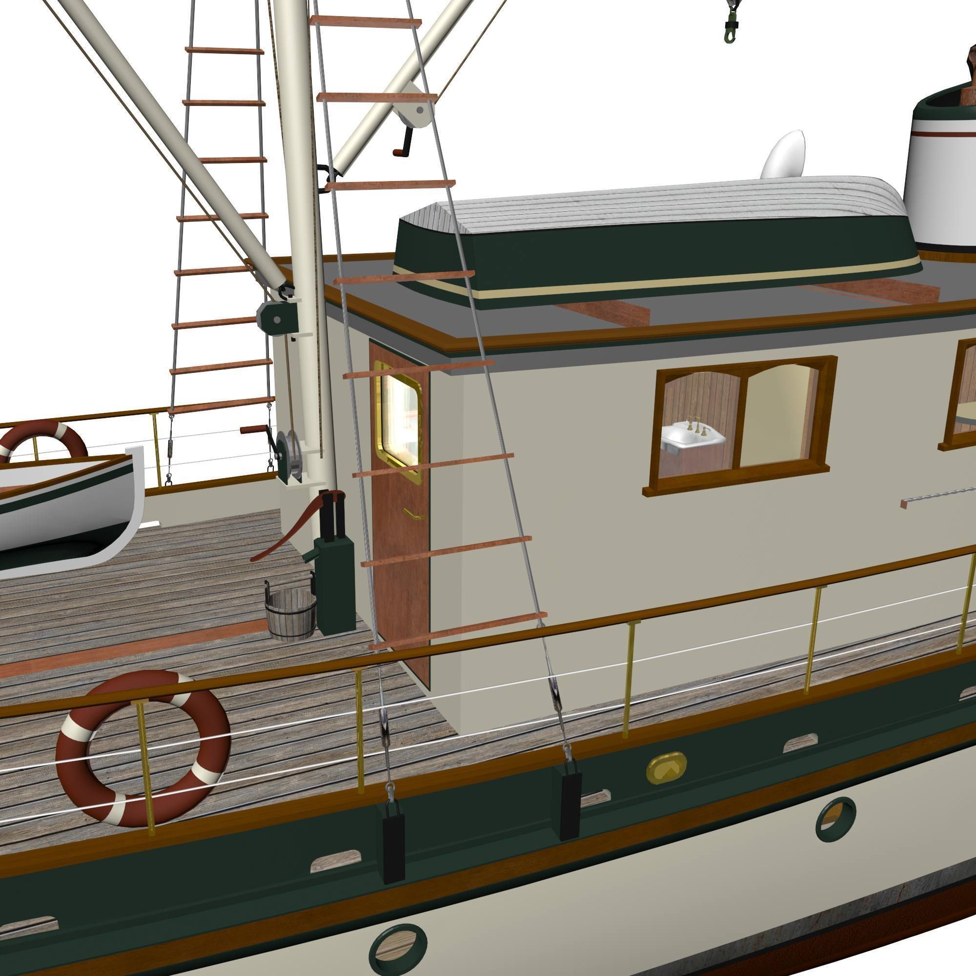 Columbia Mission Boat  3D model_12