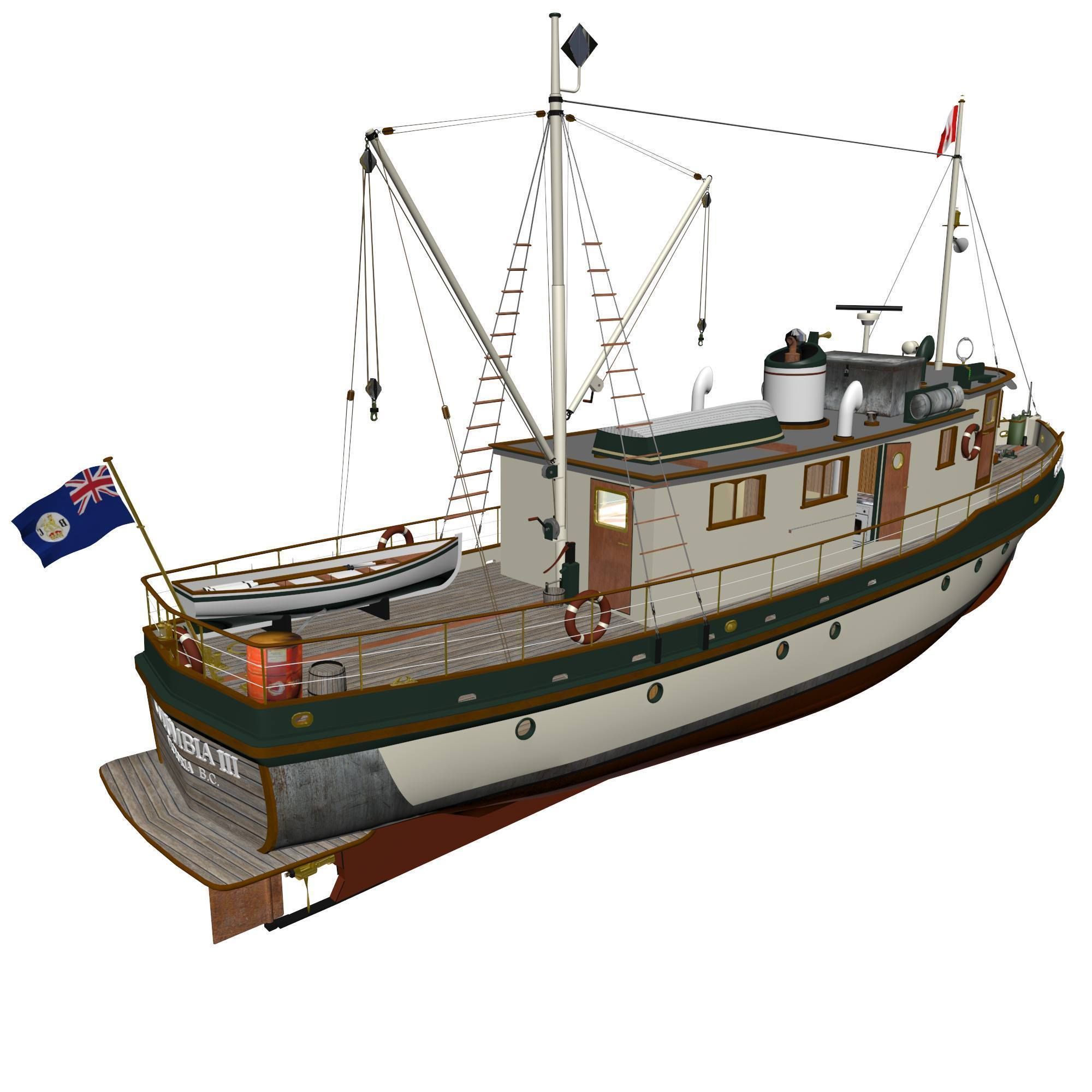 Columbia Mission Boat  3D model_16