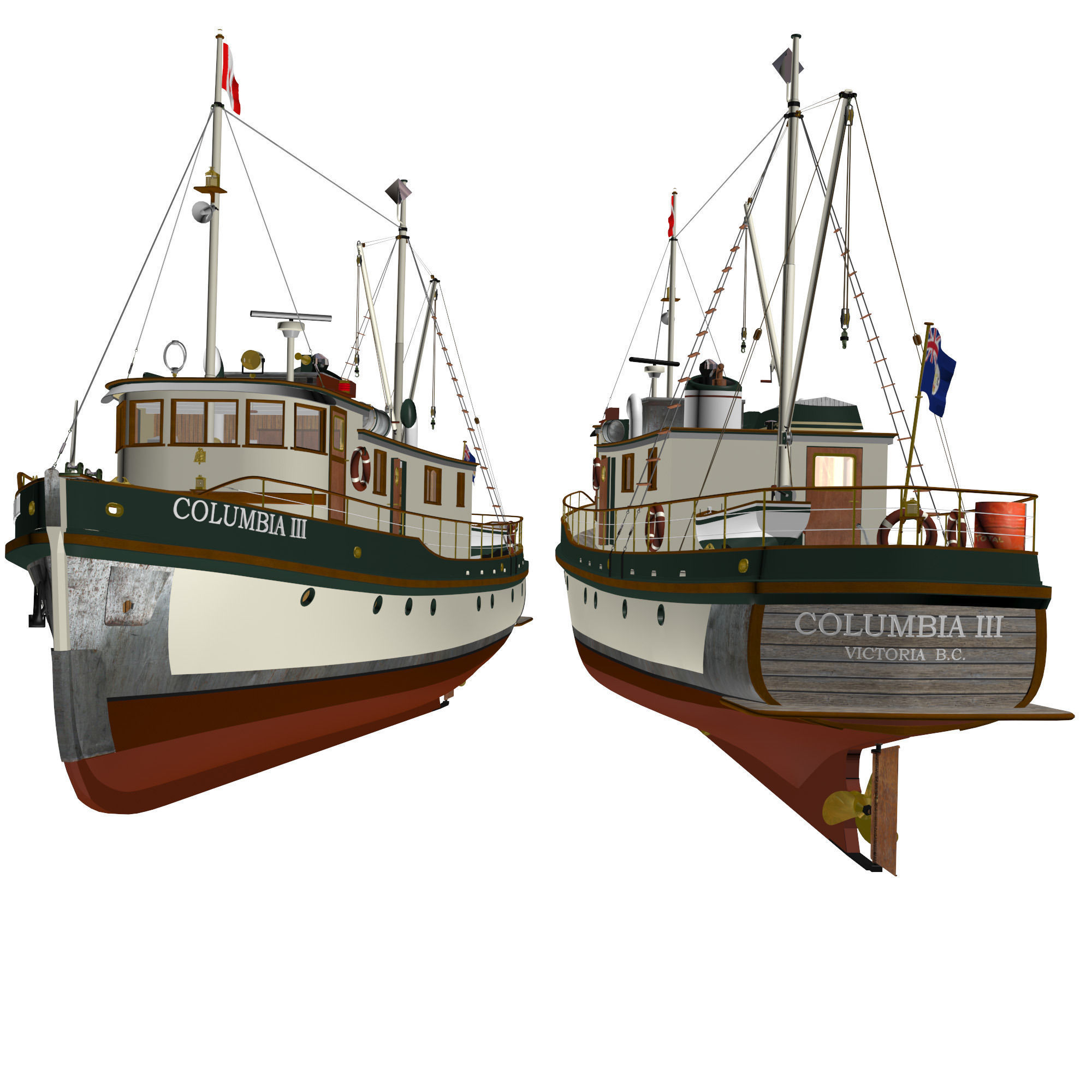 Columbia Mission Boat  3D model_9