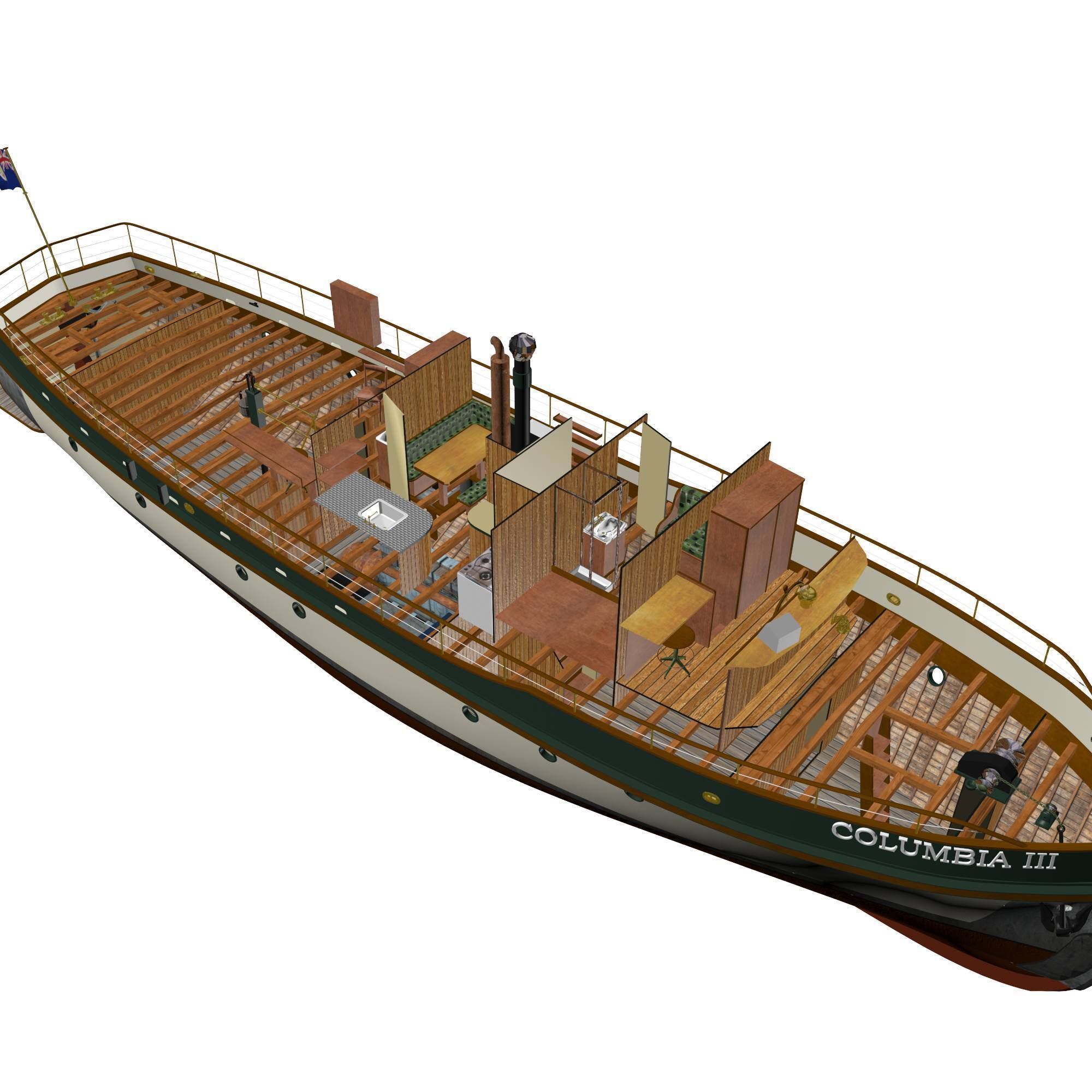 Columbia Mission Boat  3D model_20