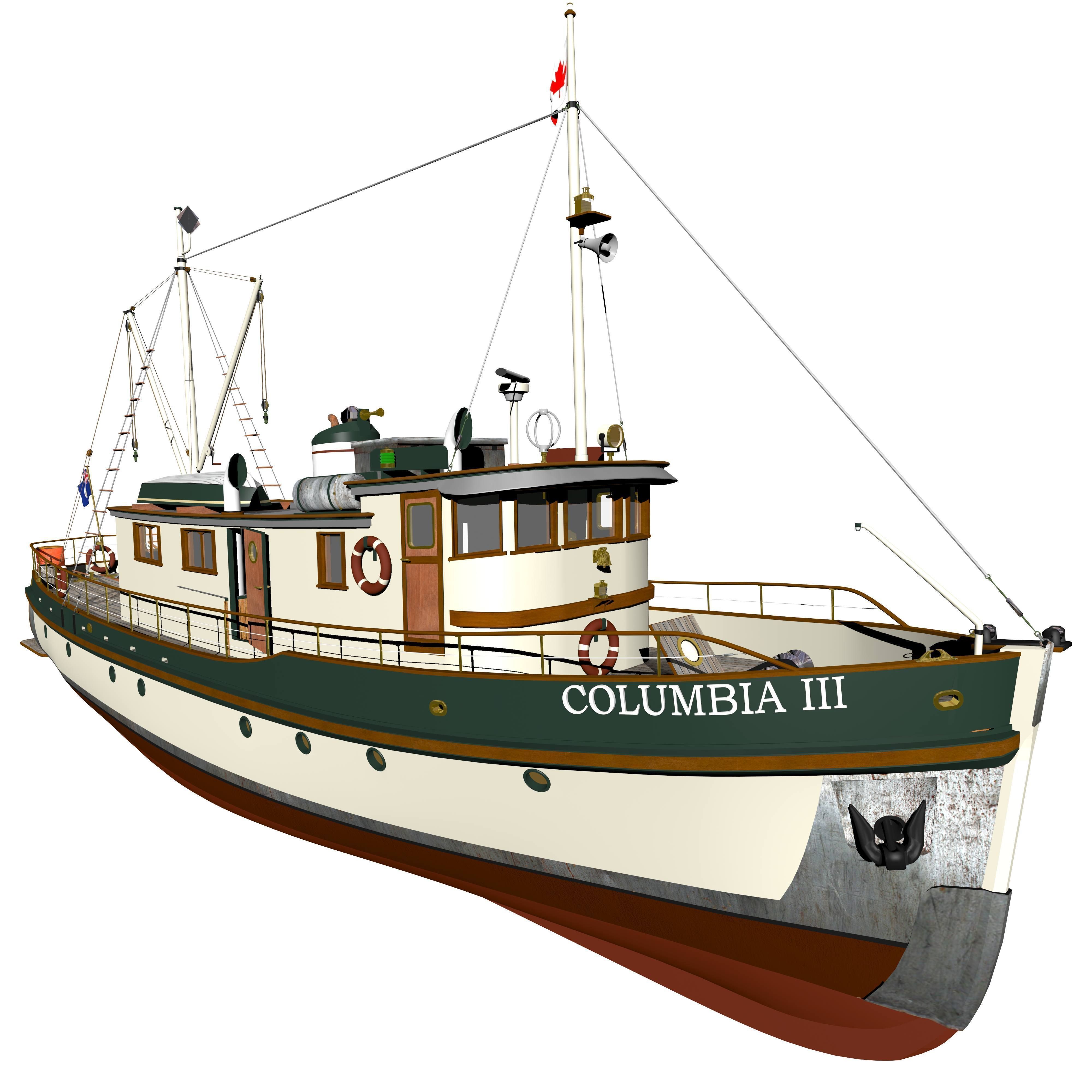 Columbia Mission Boat  3D model_32