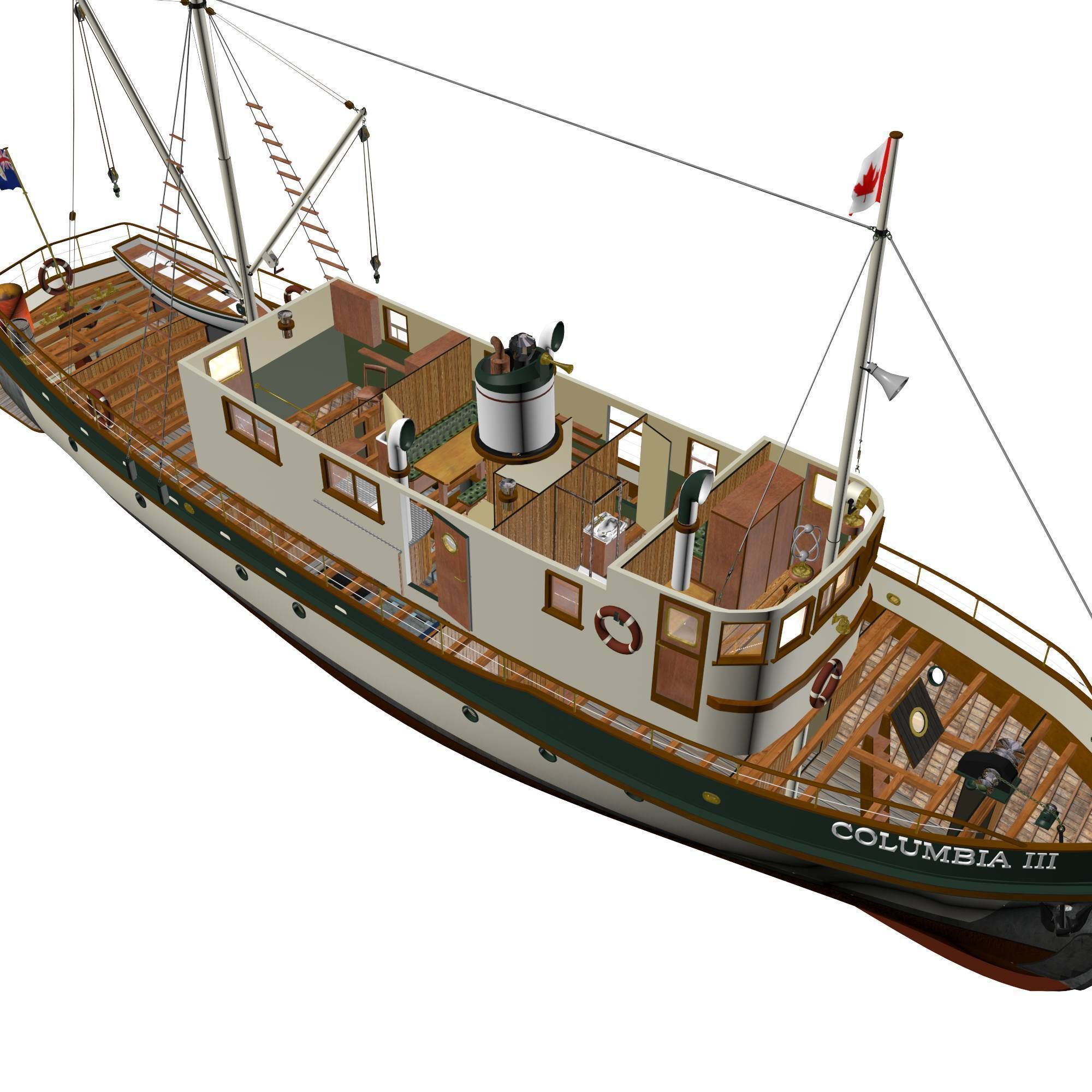Columbia Mission Boat  3D model_19