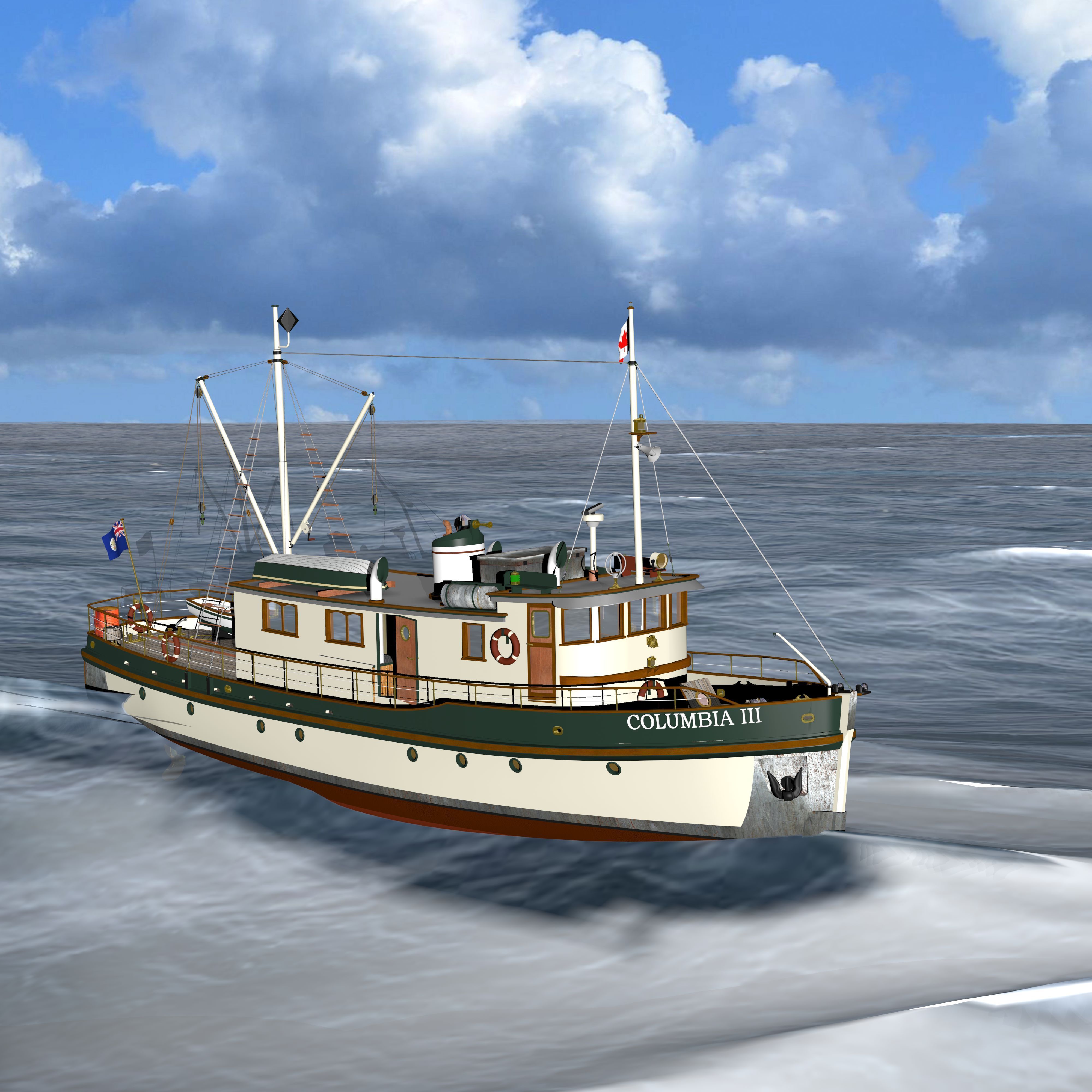 Columbia Mission Boat  3D model_35