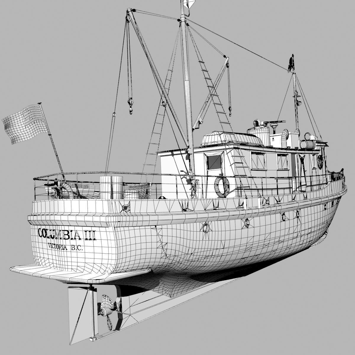 Columbia Mission Boat  3D model_3