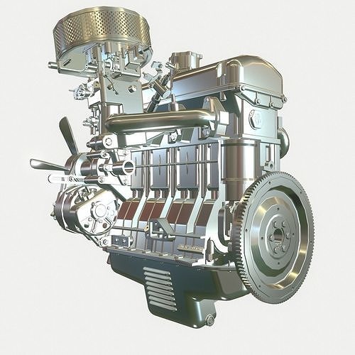 Car Benzine Engine 3D model