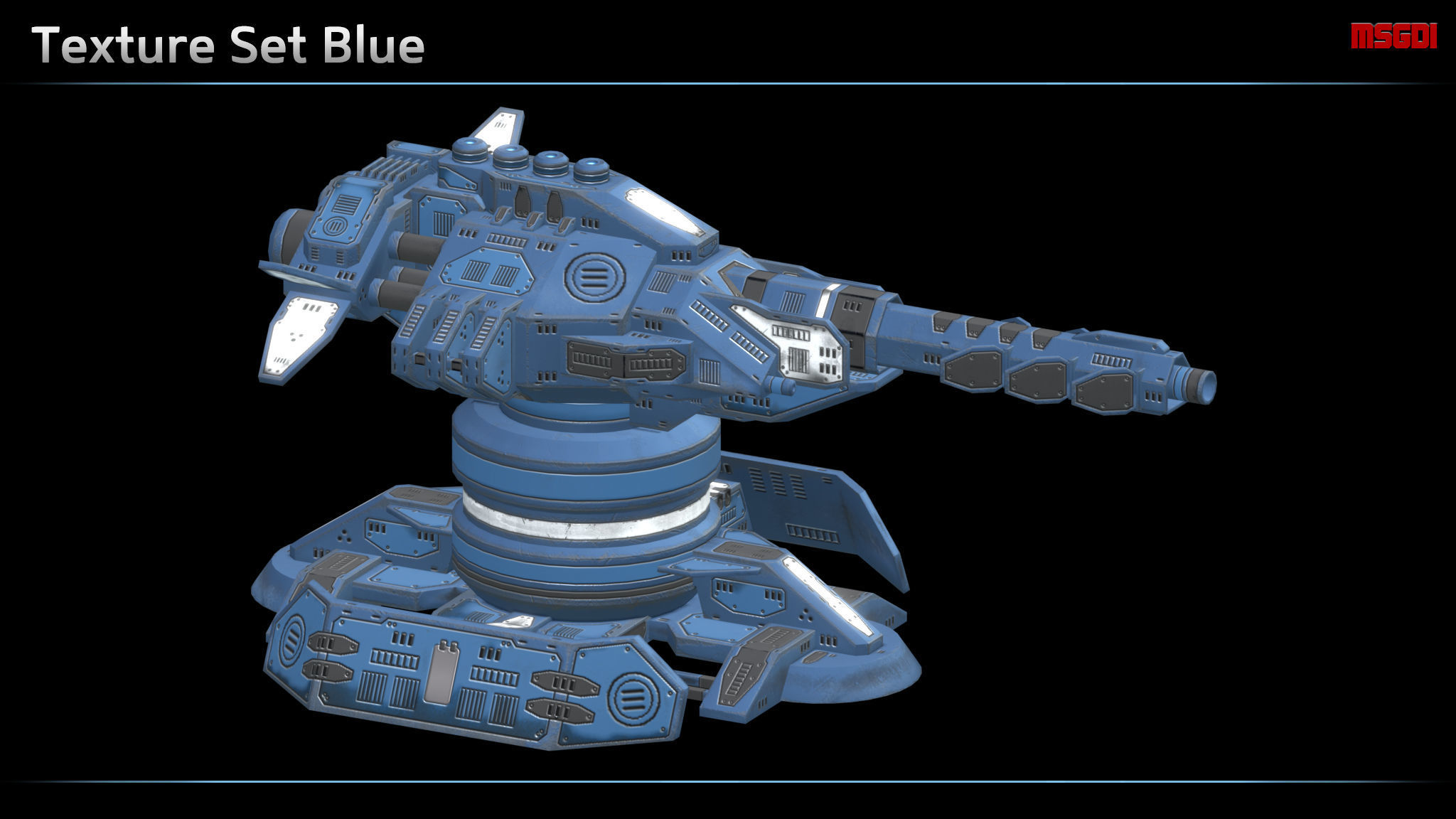 Plasma Turret Low-poly 3D model_2