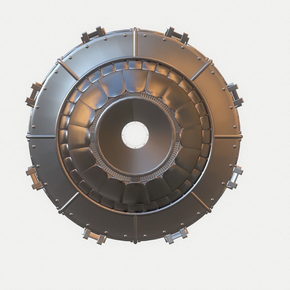 Afterburning Turbofan Engine 3D model_5