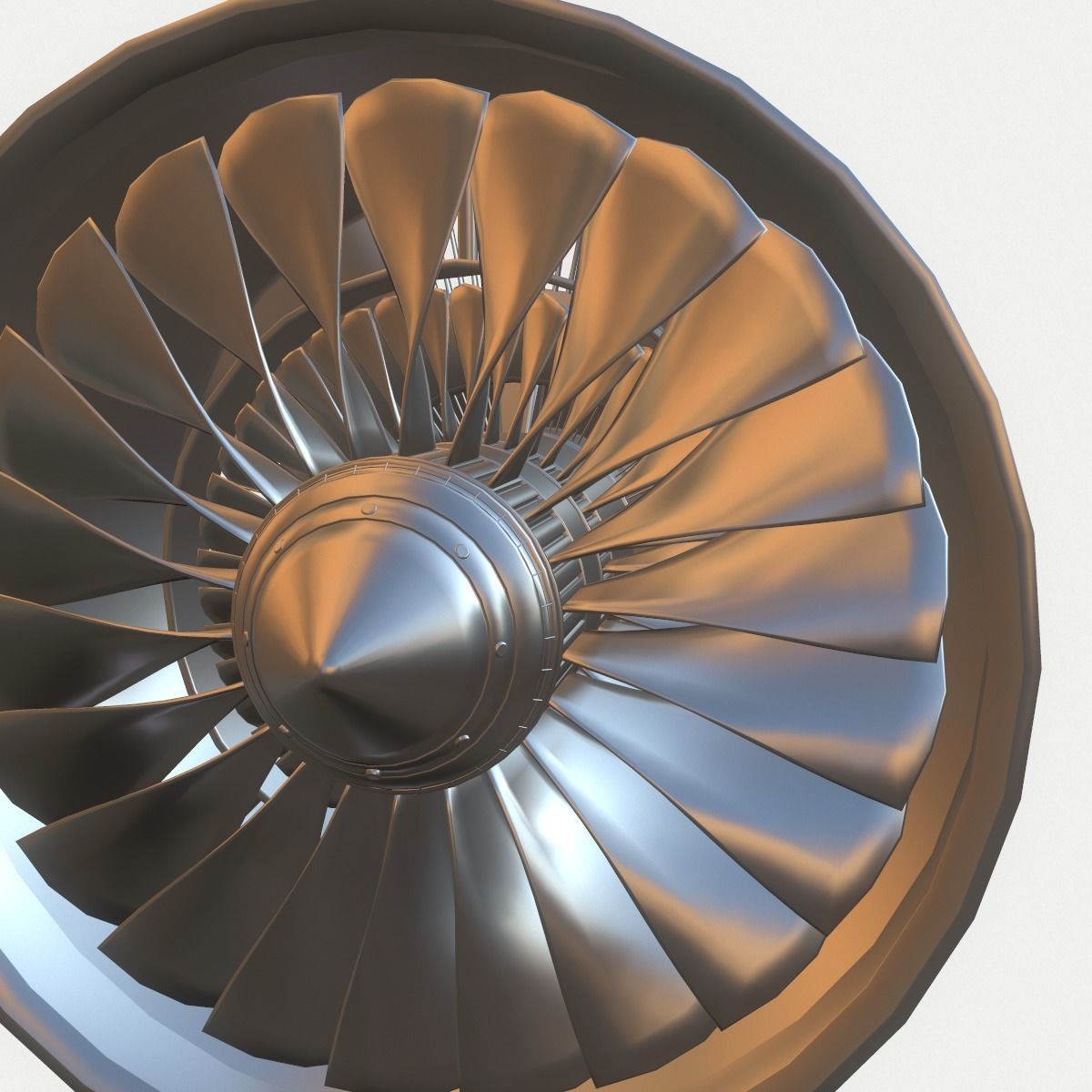 Afterburning Turbofan Engine 3D model_6