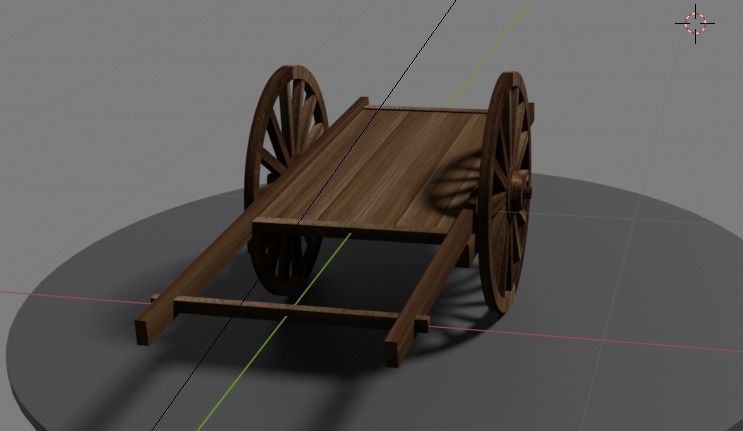 Kimetsu No Yaiba - Medieval Cart Low-poly 3D model_7