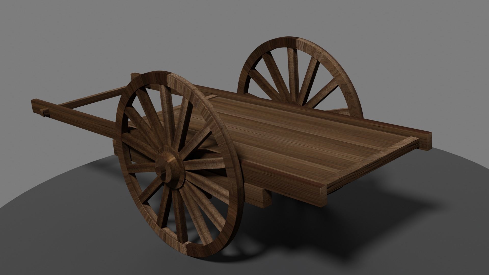 Kimetsu No Yaiba - Medieval Cart Low-poly 3D model_13