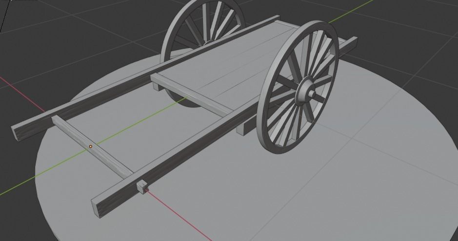 Kimetsu No Yaiba - Medieval Cart Low-poly 3D model_9