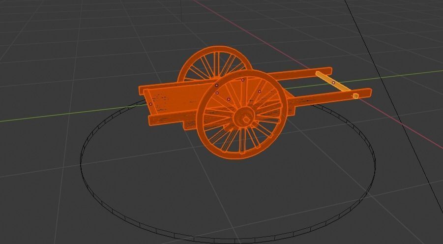 Kimetsu No Yaiba - Medieval Cart Low-poly 3D model_6
