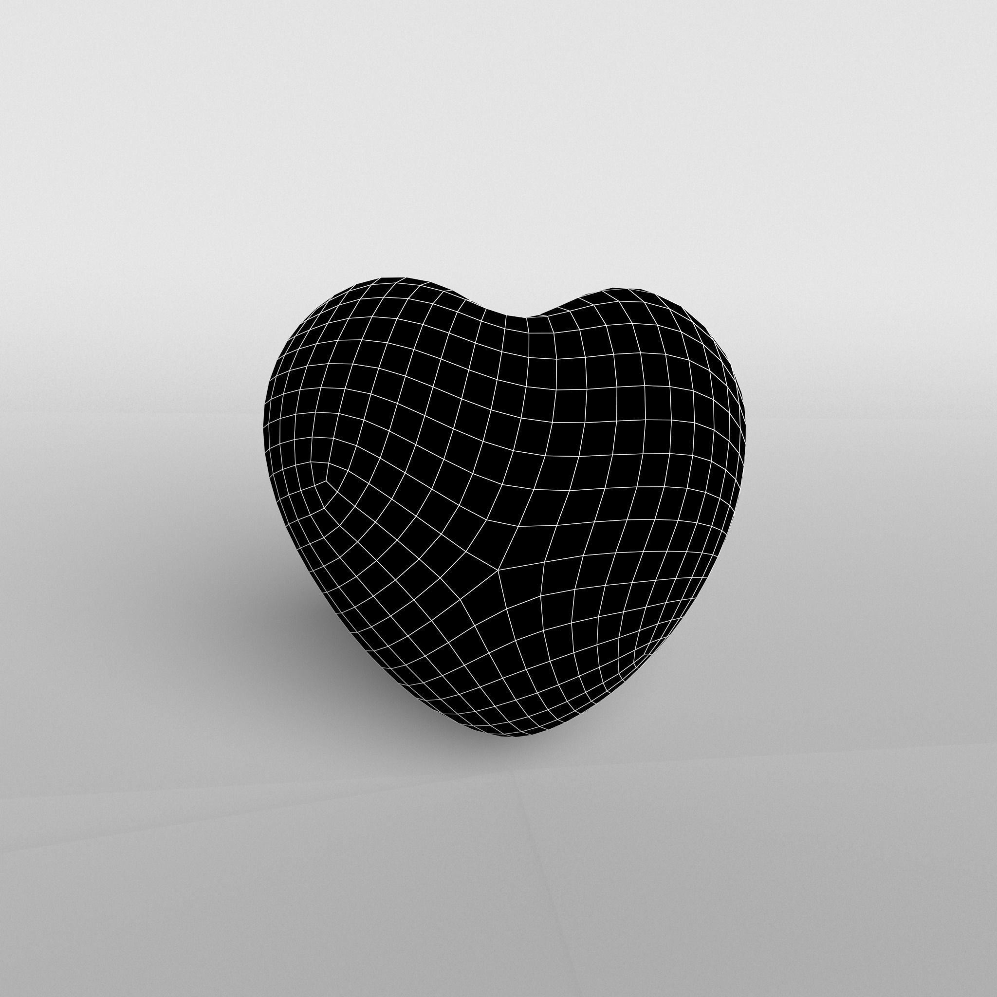 Purple Heart Low-poly 3D model_5