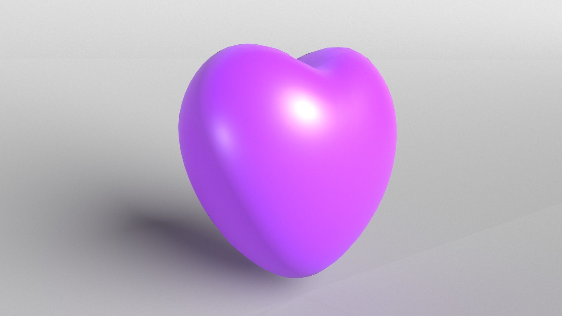 Purple Heart Low-poly 3D model_4