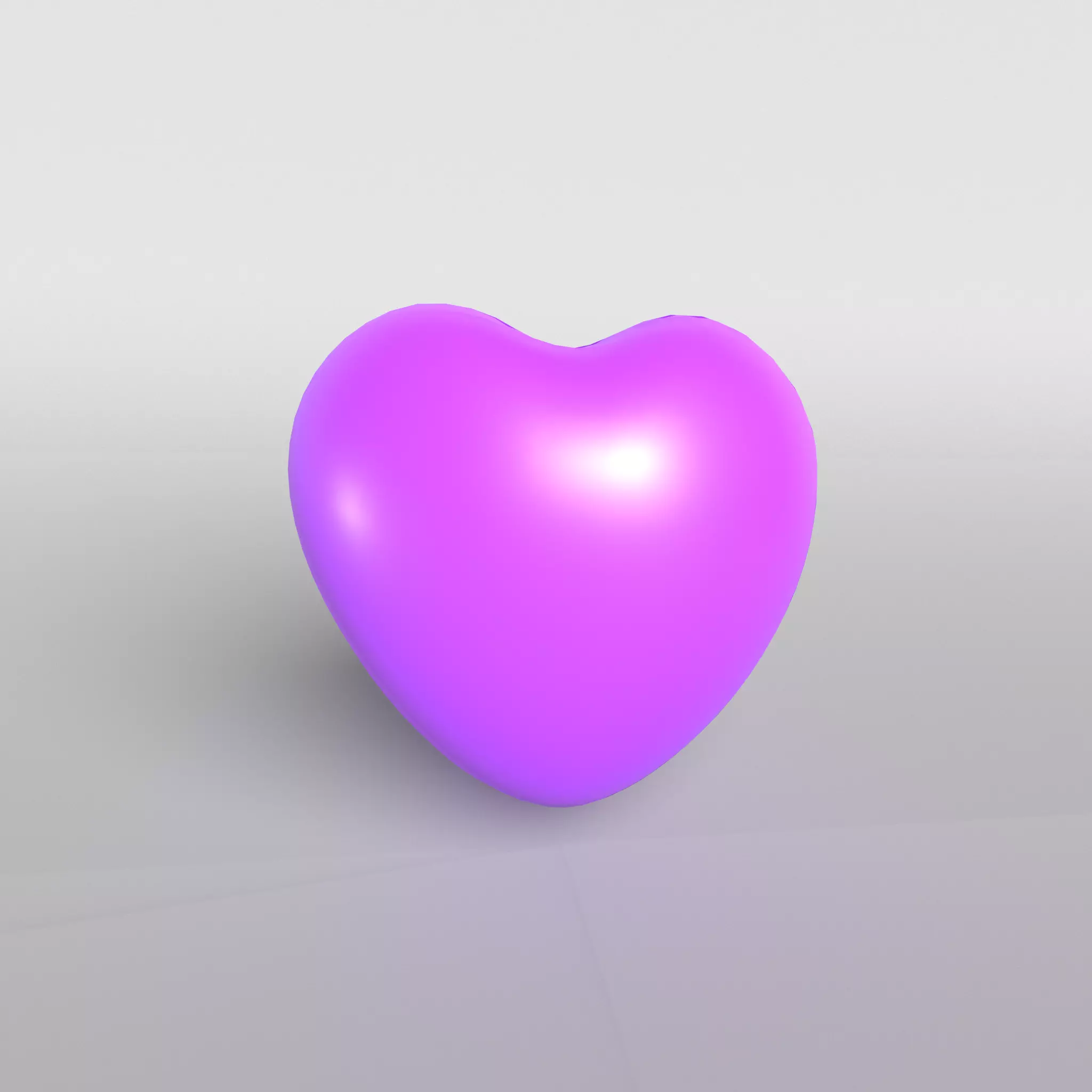 Purple Heart Low-poly 3D model_0